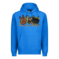 True Royal peace love hockey Premium Hoodie - RacoonDesign