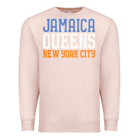 Pale Pink jamaica queens new york ny t shirt Premium Sweatshirt - linhVisuals