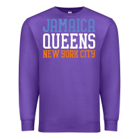 Purple jamaica queens new york ny t shirt Premium Sweatshirt - linhVisuals
