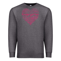 Charcoal Heather cute love heart kindergarten teacher valentines day womens Premium Sweatshirt - linhVisuals