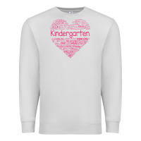 Dove Grey cute love heart kindergarten teacher valentines day womens Premium Sweatshirt - linhVisuals