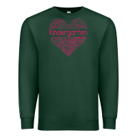 Sports Green cute love heart kindergarten teacher valentines day womens Premium Sweatshirt - linhVisuals
