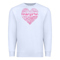 White cute love heart kindergarten teacher valentines day womens Premium Sweatshirt - linhVisuals