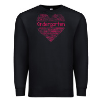 Black cute love heart kindergarten teacher valentines day womens Premium Sweatshirt - linhVisuals