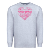 Heather Grey cute love heart kindergarten teacher valentines day womens Premium Sweatshirt - linhVisuals