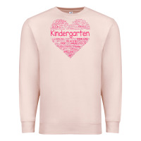 Pale Pink cute love heart kindergarten teacher valentines day womens Premium Sweatshirt - linhVisuals