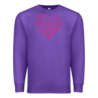Purple cute love heart kindergarten teacher valentines day womens Premium Sweatshirt - linhVisuals