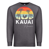 Charcoal Heather kauai hawaii chicken lover souvenir t shirt Premium Sweatshirt - linhVisuals