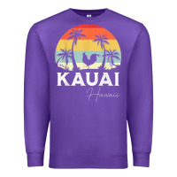 Purple kauai hawaii chicken lover souvenir t shirt Premium Sweatshirt - linhVisuals