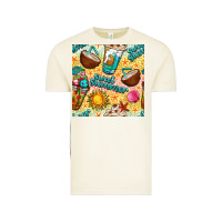 Vintage Arctic sweet summer coffee cups with colorful leopard and sea stars seamless  Vintage Tee - BundleAndBundleShop