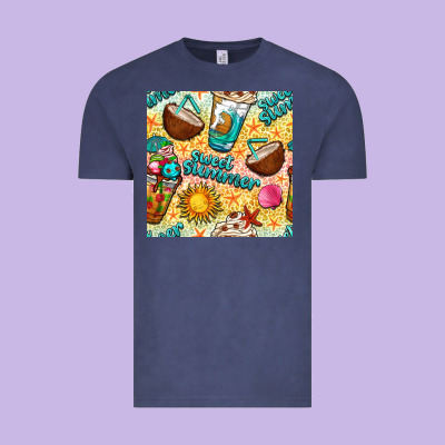 Sweet Summer Coffee Cups With Colorful Leopard And Sea Stars Seamless  Vintage Tee Designed By Bundleandbundleshop