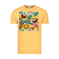 Vintage Mustard sweet summer coffee cups with colorful leopard and sea stars seamless  Vintage Tee - BundleAndBundleShop