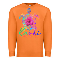 Carrot kauai hawaii vacation 2022 sea turtle flower tropical t shirt Premium Sweatshirt - linhVisuals