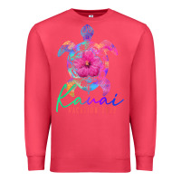 Cardinal kauai hawaii vacation 2022 sea turtle flower tropical t shirt Premium Sweatshirt - linhVisuals