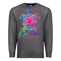 Charcoal Heather kauai hawaii vacation 2022 sea turtle flower tropical t shirt Premium Sweatshirt - linhVisuals