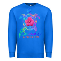 True Royal kauai hawaii vacation 2022 sea turtle flower tropical t shirt Premium Sweatshirt - linhVisuals