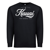 Black kauai hawaii vintage retro t shirt Premium Sweatshirt - linhVisuals