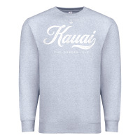 Heather Grey kauai hawaii vintage retro t shirt Premium Sweatshirt - linhVisuals