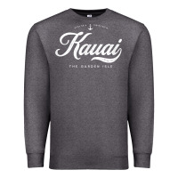 Charcoal Heather kauai hawaii vintage retro t shirt Premium Sweatshirt - linhVisuals