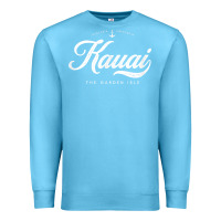 Ocean Blue kauai hawaii vintage retro t shirt Premium Sweatshirt - linhVisuals