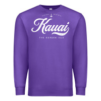 Purple kauai hawaii vintage retro t shirt Premium Sweatshirt - linhVisuals