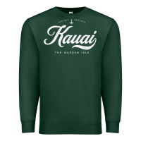 Sports Green kauai hawaii vintage retro t shirt Premium Sweatshirt - linhVisuals
