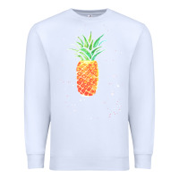 White Pineapple Onesie Premium Sweatshirt - linhVisuals