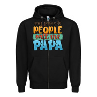 Black my favorite people call me papa Zipper Hoodie - JahusDesignShop