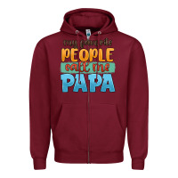 Burgundy my favorite people call me papa Zipper Hoodie - JahusDesignShop