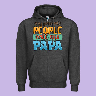 My Favorite People Call Me Papa Zipper Hoodie Designed By Jahusdesignshop