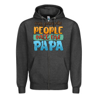 Charcoal Heather my favorite people call me papa Zipper Hoodie - JahusDesignShop