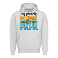 Dove Grey my favorite people call me papa Zipper Hoodie - JahusDesignShop