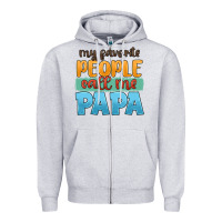 Heather Grey my favorite people call me papa Zipper Hoodie - JahusDesignShop