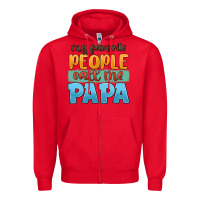 Red my favorite people call me papa Zipper Hoodie - JahusDesignShop