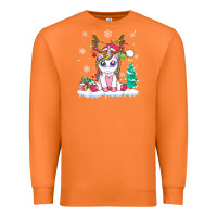 Carrot cute unicorn christmas shirt kid girls women deer santa xmas 1 Premium Sweatshirt - linhVisuals