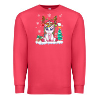 Cardinal cute unicorn christmas shirt kid girls women deer santa xmas 1 Premium Sweatshirt - linhVisuals
