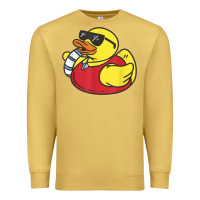 Antique Gold lifeguard rubber duck t shirt Premium Sweatshirt - linhVisuals