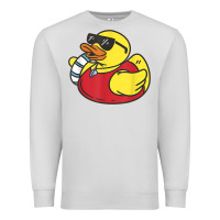 Dove Grey lifeguard rubber duck t shirt Premium Sweatshirt - linhVisuals