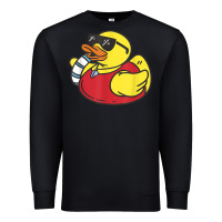 Black lifeguard rubber duck t shirt Premium Sweatshirt - linhVisuals