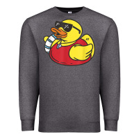 Charcoal Heather lifeguard rubber duck t shirt Premium Sweatshirt - linhVisuals
