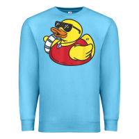 Ocean Blue lifeguard rubber duck t shirt Premium Sweatshirt - linhVisuals