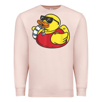 Pale Pink lifeguard rubber duck t shirt Premium Sweatshirt - linhVisuals