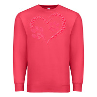 Cardinal funny valentine day gift t  shirt paw print heart dog cat owner lover Premium Sweatshirt - linhVisuals