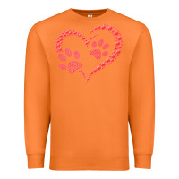 Carrot funny valentine day gift t  shirt paw print heart dog cat owner lover Premium Sweatshirt - linhVisuals