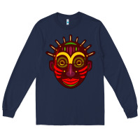 Navy african masks 2 Long Sleeve Tee - BundleAndBundleShop