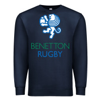 Navy benetton rugby in italy Premium Sweatshirt - linhVisuals