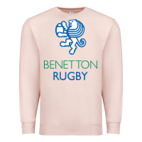 Pale Pink benetton rugby in italy Premium Sweatshirt - linhVisuals