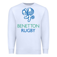 White benetton rugby in italy Premium Sweatshirt - linhVisuals
