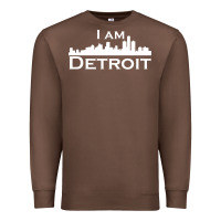 Chestnut I Am Detroit Premium Sweatshirt - linhVisuals