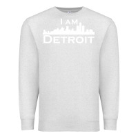 Oatmeal Heather I Am Detroit Premium Sweatshirt - linhVisuals